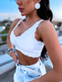 Seamless wavy bra V432 - WHITE